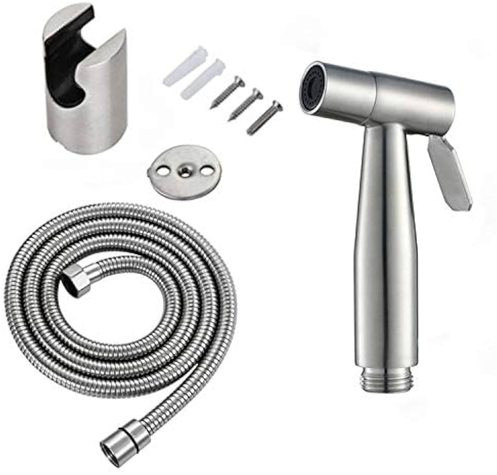 HEALTH FAUCETS SUS-304* WITH SS TUBE & BRASS/SS/ABS HEAVY HOOK by Trucera